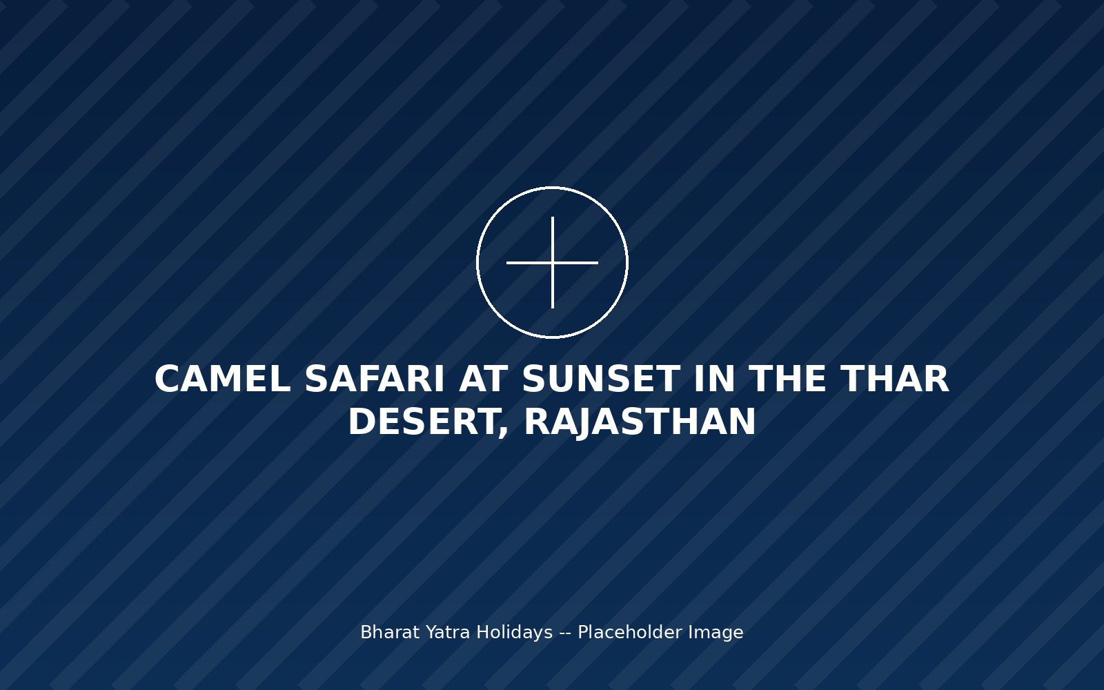 Camel safari at sunset in the Thar Desert, Rajasthan